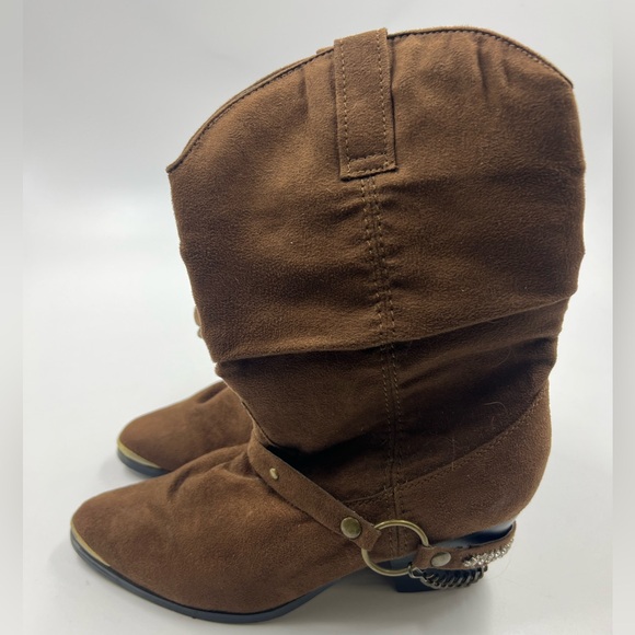 Dingo Boots Suede Feel Size 8 Woman Brown - Picture 1 of 4